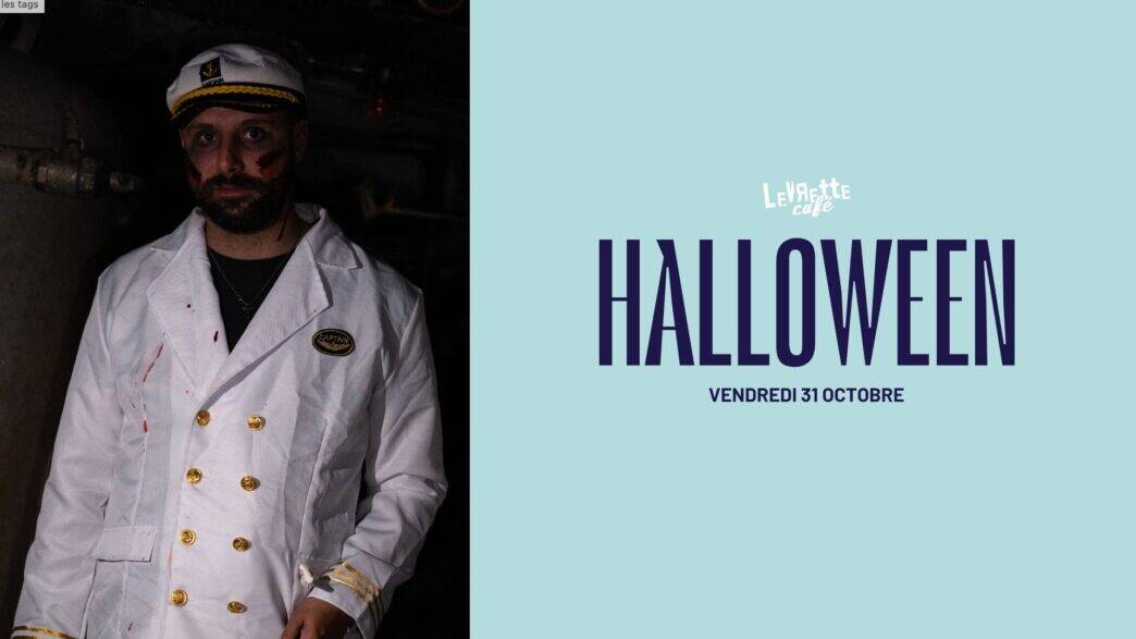 Levrette café en mode Halloween