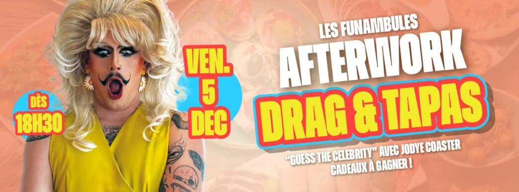 Femme en costume de drag queen pour événement après-work Drag & Step à Nantes.