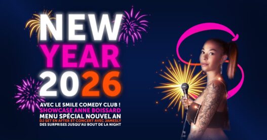 Fête du Nouvel An 2026 à Nantes, soirée avec spectacle, DJ et surprises au Smile Comedy Club.