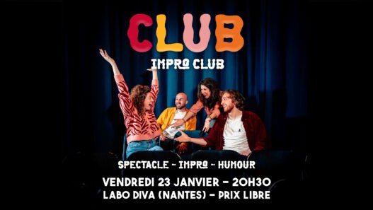 Comédie d'improvisation, humour, spectacle, Nantes, soirée, Labo Diva, vendredi 23 janvier, 20h30.
