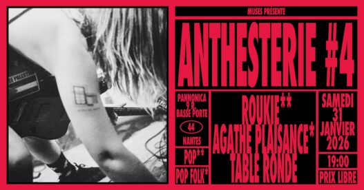 Spectacle musées présentation d'Anthesterie #4 à Nantes avec artistes de pop et folk.