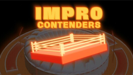 Impact centre-ville Nantes, animation de jeu de combat impromptu sur un ring lumineux.