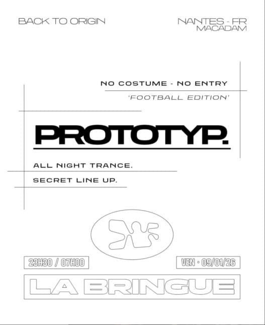 Prototyp, night trance, Nantes, club, soirée, musique électronique, La Branque, événement à Nantes.