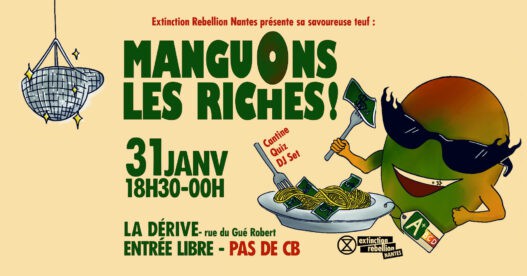 Mangoons les riches festival à Nantes; animation musicale, quiz, cantine, DJ set, dans la ville de Nantes.