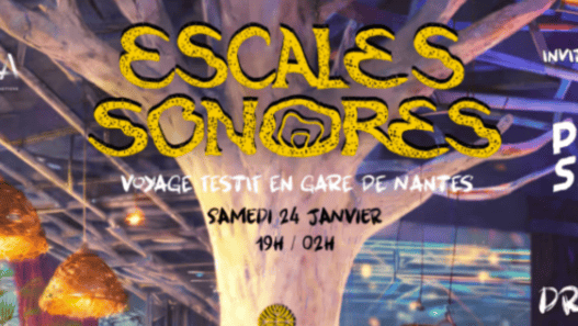 Escales Sonores Nantes, voyage musical en gare de Nantes, samedi 24 janvier 19h-2h.