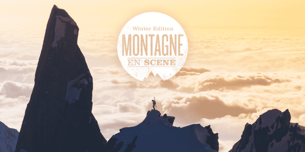 Ascension en montagne avec vue sur les nuages et le soleil couchant, illustration de nature et aventure.
