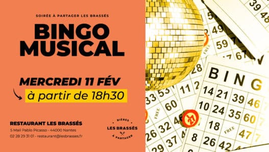 1. Soirée bingo musical à Nantes, animation festive et conviviale pour tous.