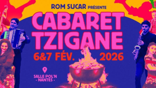 Spectacle Cabaret Tsigane avec musique live et danse, organisé à Nantes en février 2026.