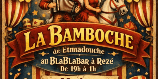 Spectacle de cirque La Bamboche à Rezé, animation familiale et artistique.