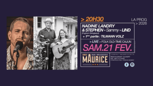 Nadine Landry et Stephen Lind lors d'un concert folk à Nantes, avec guitare, dans un cadre convivial.