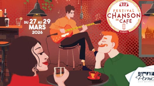 Spectacle musical lors du Festival Chanson de Café 2026 à Nantes.
