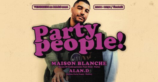 Affiche de l'événement Party People à Nantes, musique et ambiance festive.