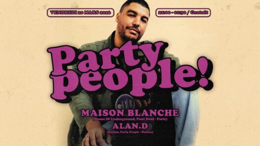 Affiche de l'événement Party People à Nantes, musique et ambiance festive.