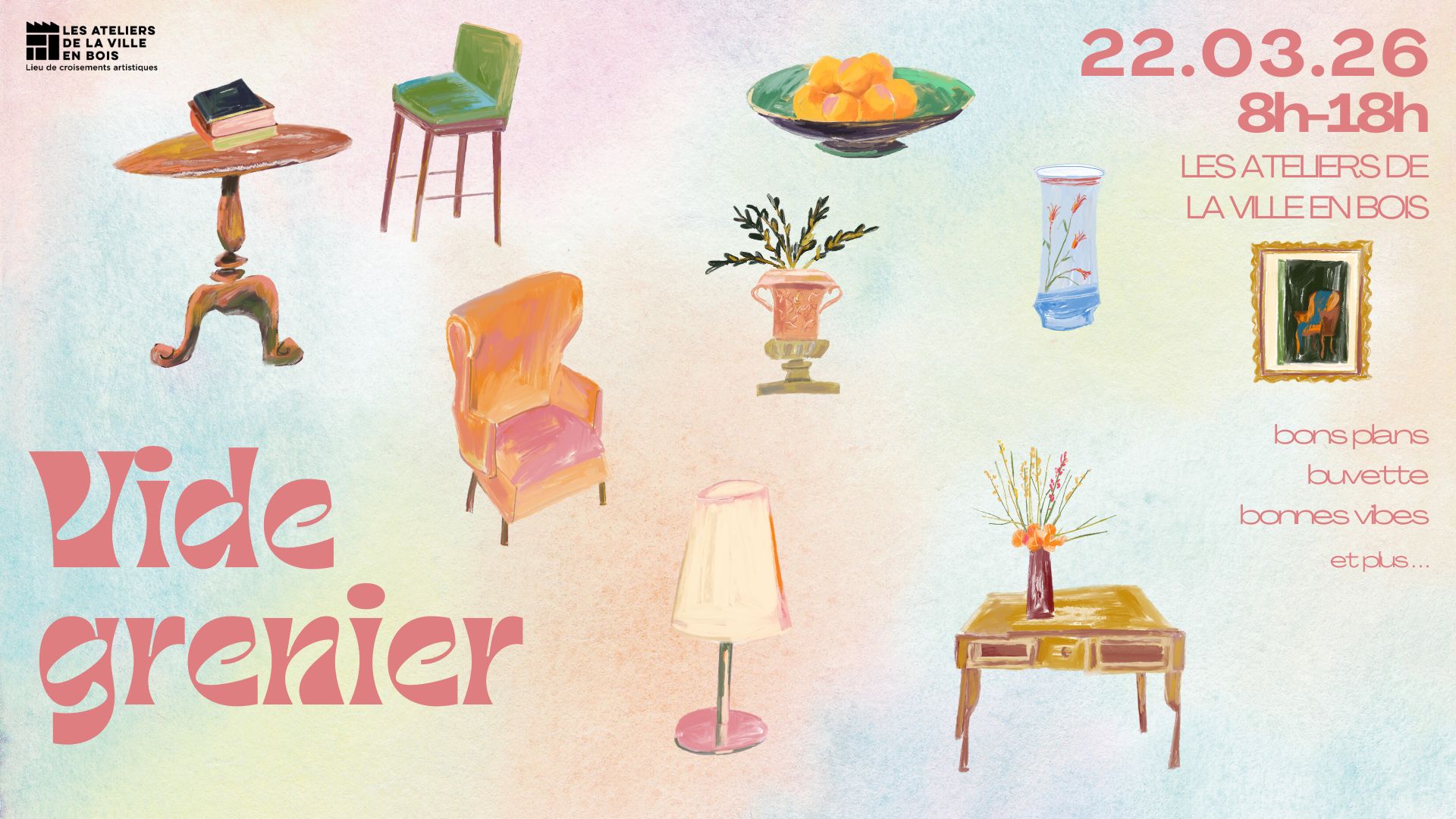 Vide-grenier du printemps par l&rsquo;association La Ville en Bois