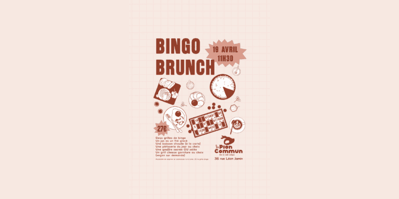 Bingo Brunch du dimanche chez le Pion Commun