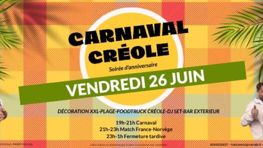 Soirée d'anniversaire Carnaval Créole : V and B Nantes Est fête ses 14 ans !