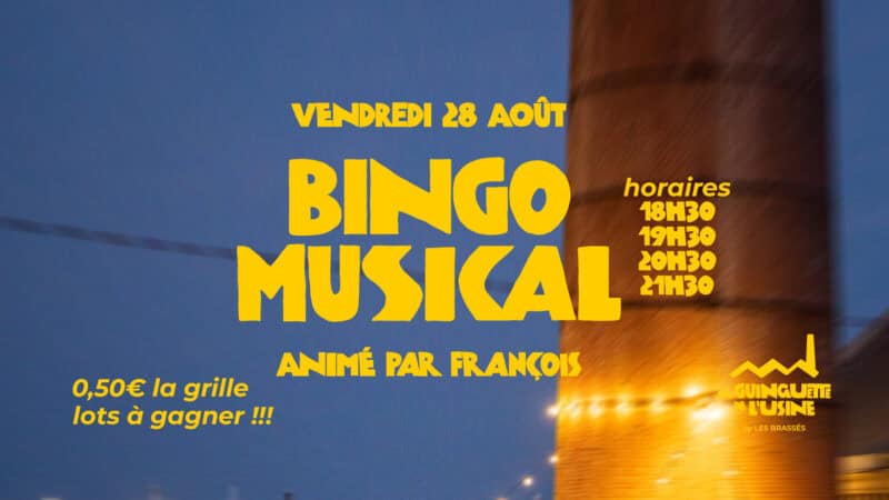 Bingo musical à la Guinguette de l&rsquo;Usine à Saint-Nazaire
