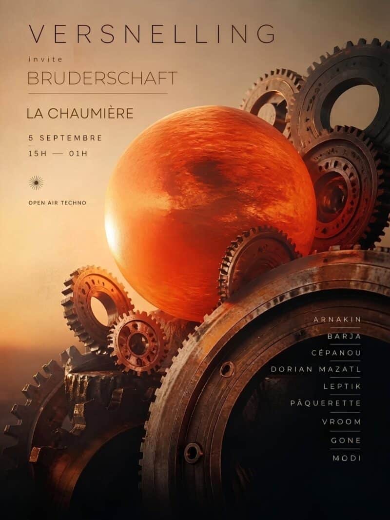 Open Air Techno : Versnelling invite Bruderschaft à la Chaumière