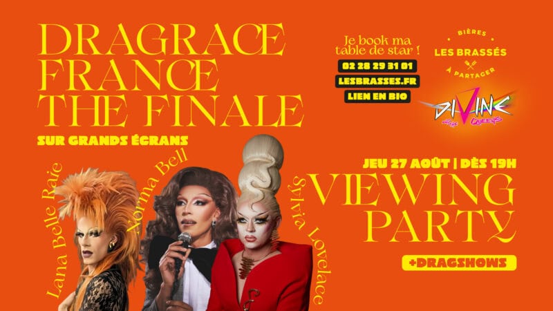 Viewing de la finale Drag Race France avec Drag Show chez Les Brassés