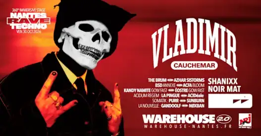 Vladimir Cauchemar débarque au Warehouse le vendredi 30 octobre 2026